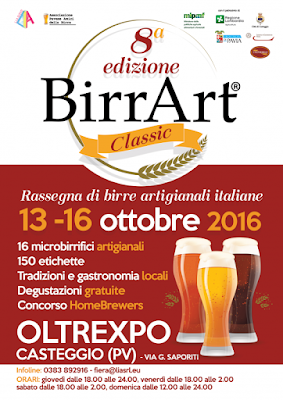 BirrArt dal 13 al 16 ottobre Casteggio 2016 BirrArt dal 13 al 16 ottobre Casteggio 2016