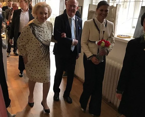 Crown Princess Victoria attended opening of the 'Chanel, Balmain, Dior: Marianne Bernadotte - a style icon' exhibition in Lidingo city