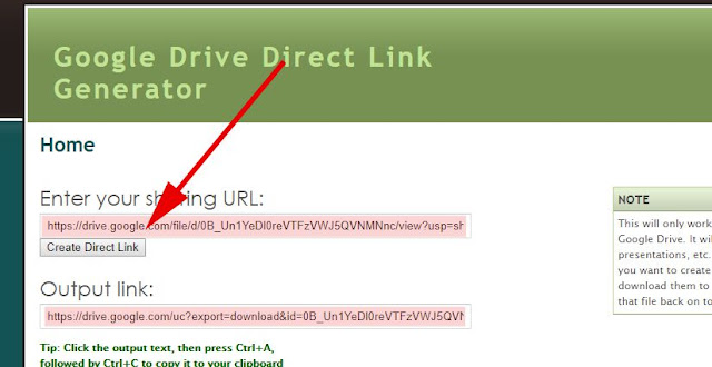 google drive direct link generator