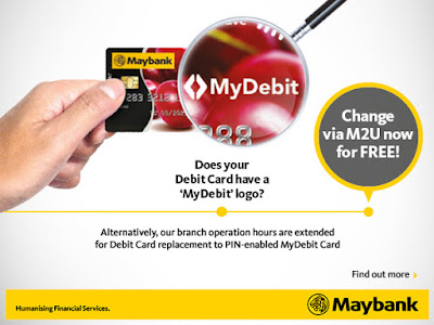 Free Maybank MyDebit Card Replacement Delivery