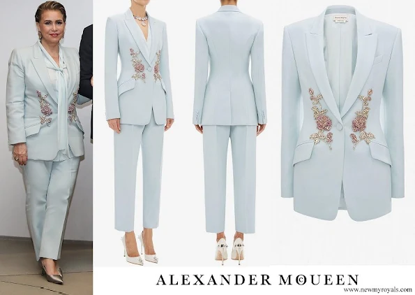 Grand Duchess Maria Teresa wore Alexander McQueen Embroidered single-breasted wool-blend blazer