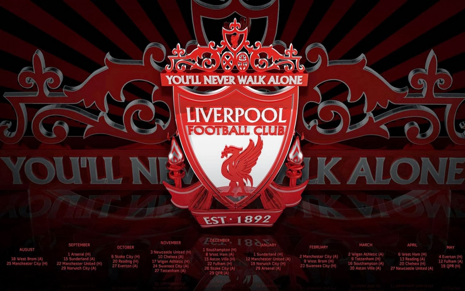  Liverpool  2014 You  Will Never  Walk  Alone  HD Desktop 