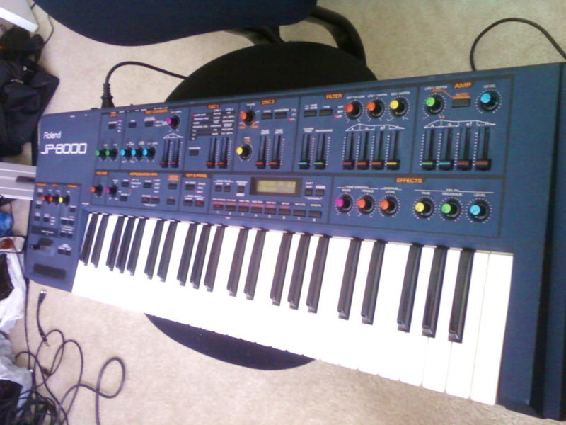 MATRIXSYNTH ROLAND JP8000 Synthesizer with Custom Color Knobs