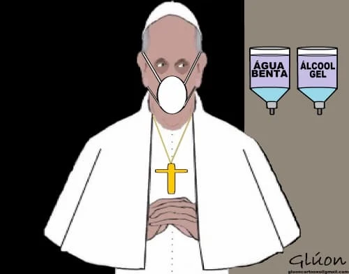 Papa Francisco com medo de pegar o coranavírus