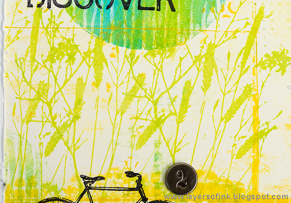 Layers of ink - Gel Printed Circle Background by Anna-Karin Evaldsson