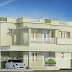 1827 square feet 4 BHK flat roof home plan