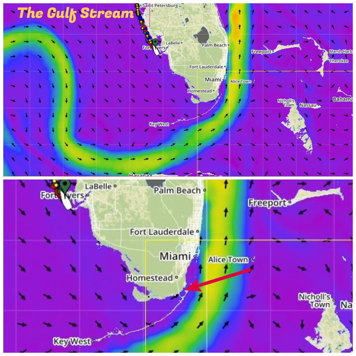 SV Cool Runnings Crossing the Gulf Stream