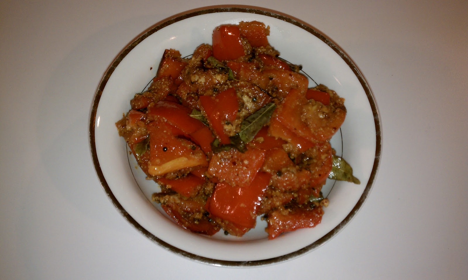 MY HOME MADE RECIPES RED BELL PEPPER CURRY