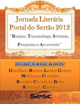 JORNADA LITERÁRIA PORTAL DO SERTÃO 2012 INICIA NA QUARTA FEIRA