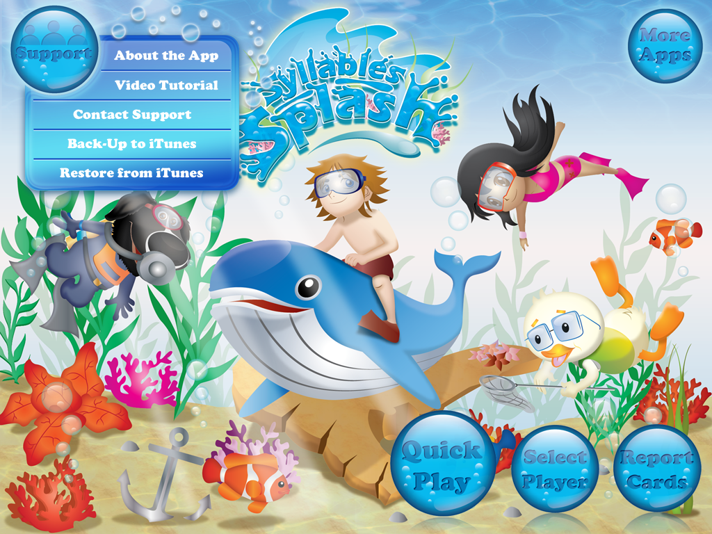 Word Nerd Speech Teach {Review} Syllables Splash by Smarty Ears Apps