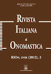 Rivista Italiana di Onomastica