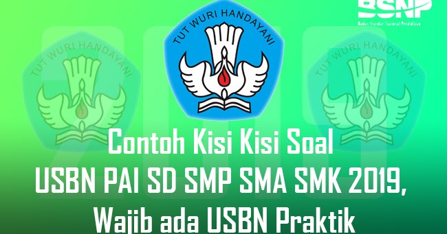 Contoh Kisi Kisi Soal USBN PAI SD SMP SMA SMK 2019, Wajib