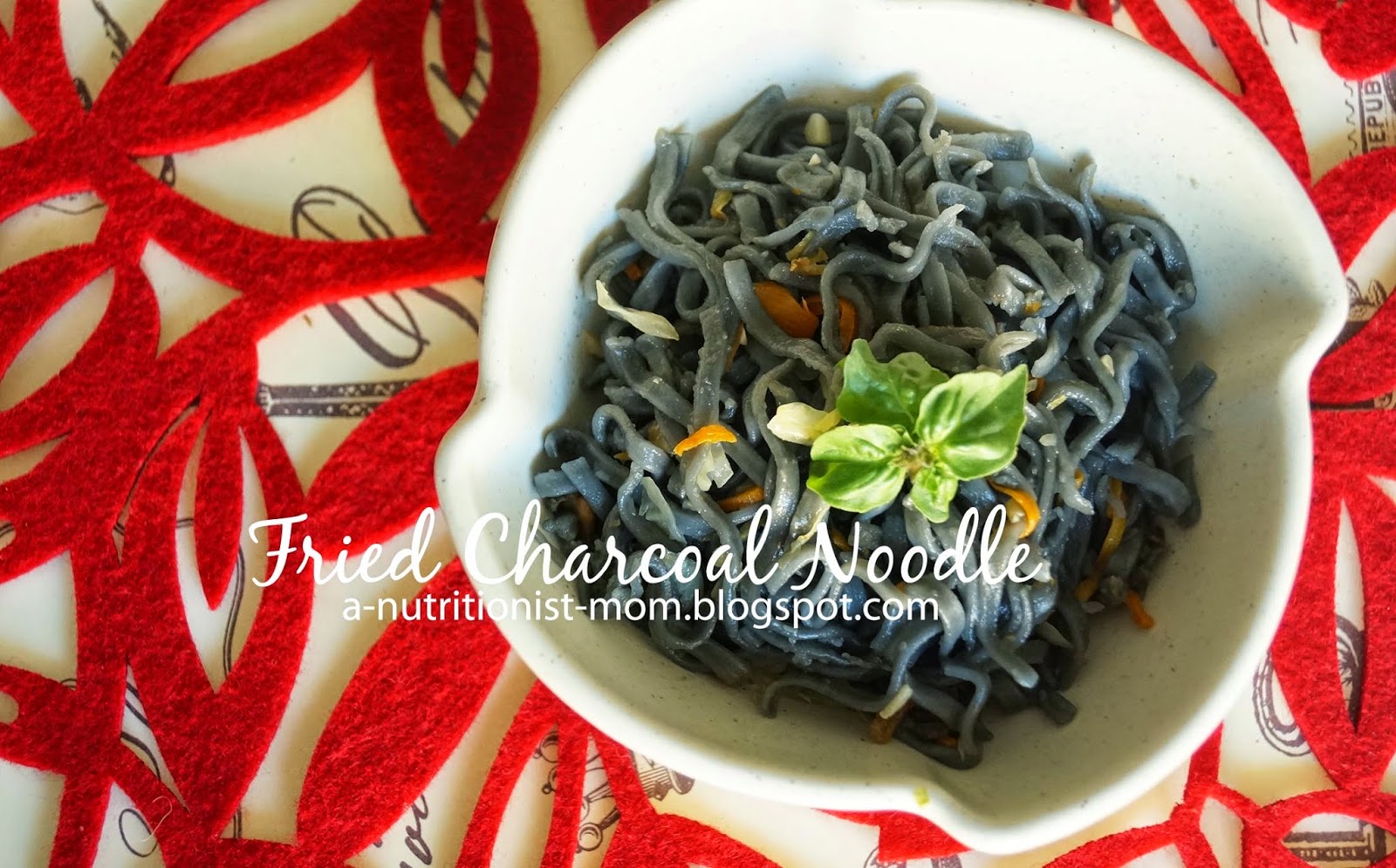 Journal of a nutritionist mom Fried charcoal noodle with dried shrimp