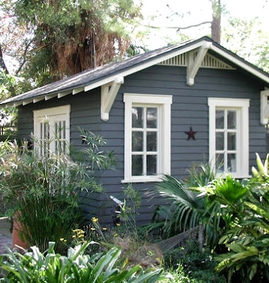 decorated garden shed