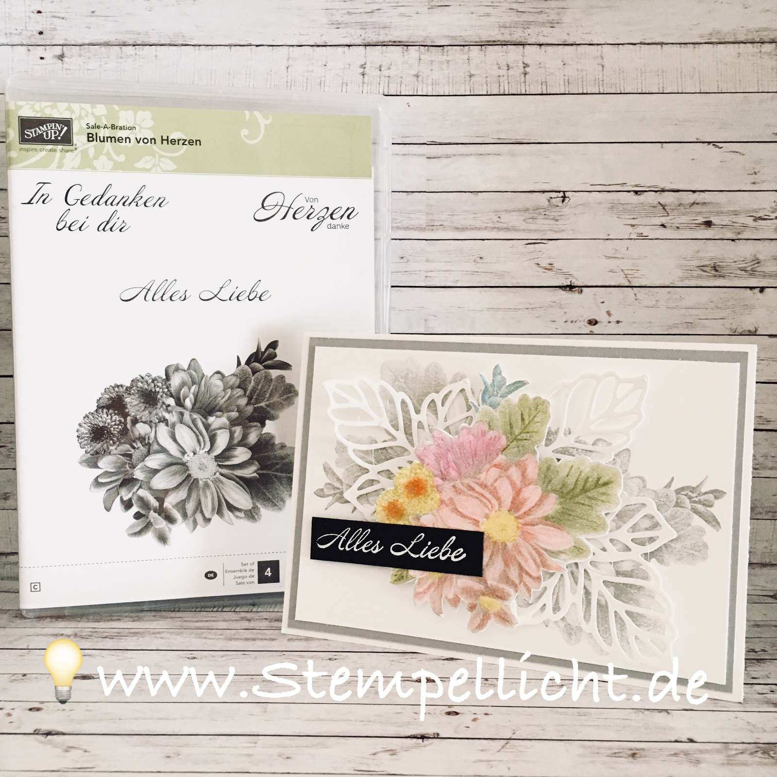 Stempellicht Blumen von Herzen und mein neues Bastelreich ;o)