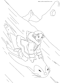 free kids coloring pages to print on avatar the last airbender 