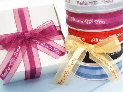Wedding Favors Personalized Ribbon Fashionable Gowns Wedding Favors Personalized Ribbon