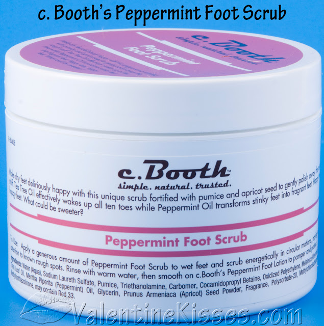 Valentine Kisses c. Booth's Peppermint Foot Scrub pics, review