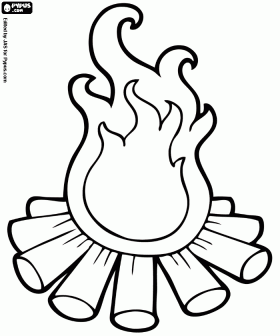 Desenhos de Fogueira para colorir, pintar, imprimir - Desenhos de festa  junina - Molde de fogueira-ESPAÇO EDUCAR