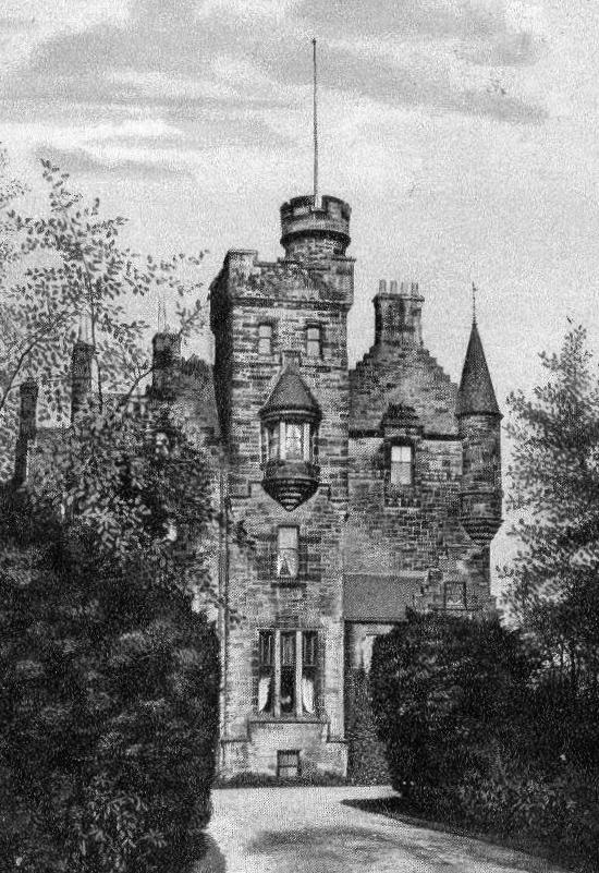 Tour Scotland Old Photograph Wester Moffat House Near Airdrie Scotland