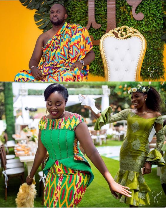 kente styles with lace