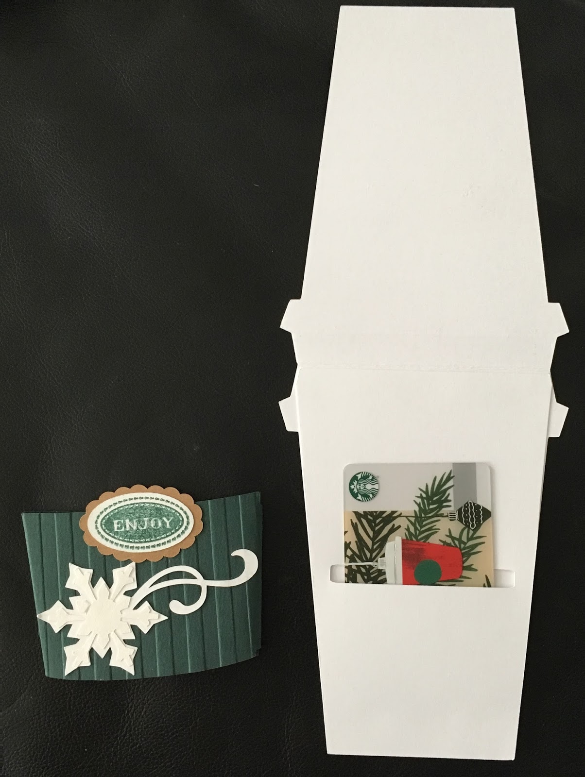 scrapali ever after Starbucks GIFT CARD HOLDER Greeting Card made