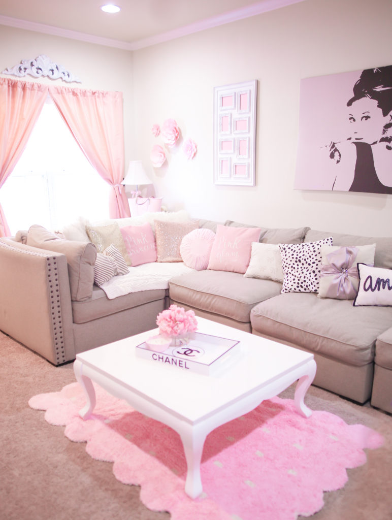 Rooms of Inspiration Pretty Pink Living Room
