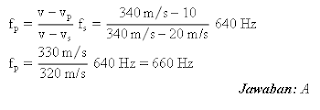 Pembahasan soal efek Doppler Efek Doppler