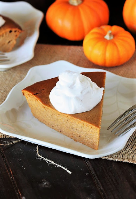 Slice of Impossible Pie with Whipped Cream Image