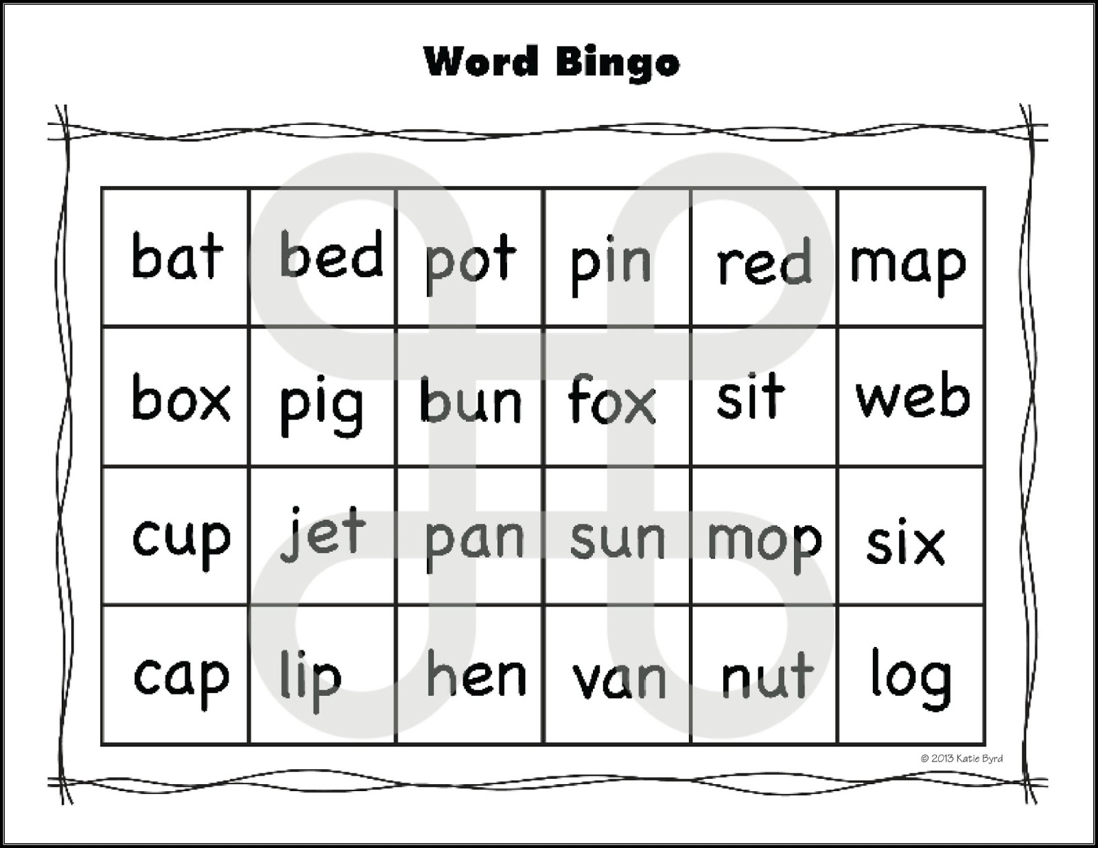 Mrs Byrds Learning Tree Cvc Word Fluency