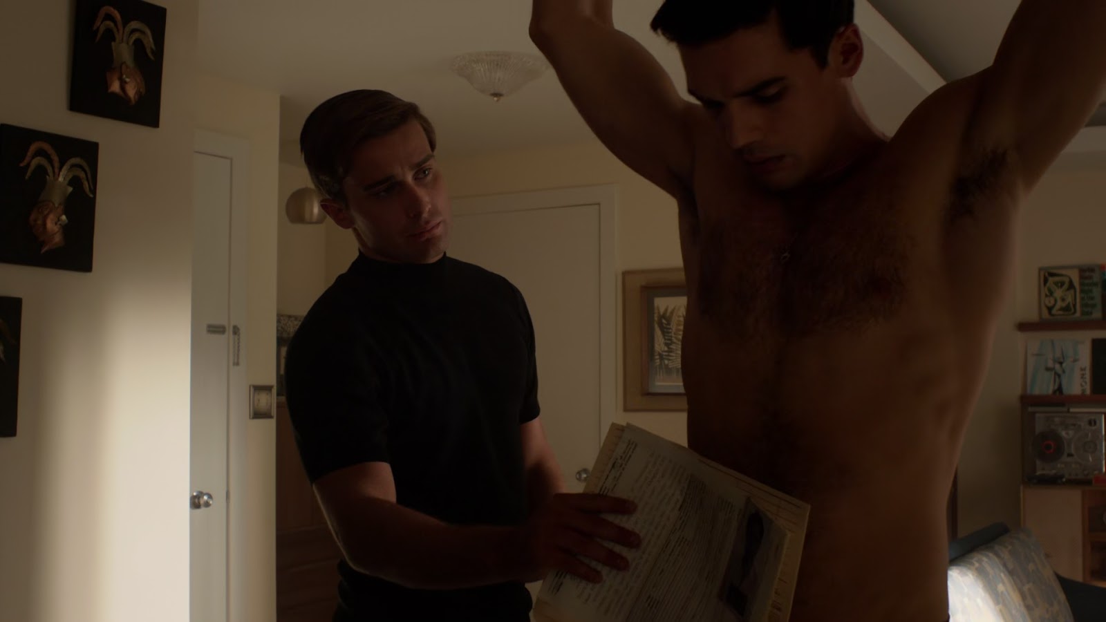Steven Strait shirtless in Magic City 1-07 "Who's the Horse and W...
