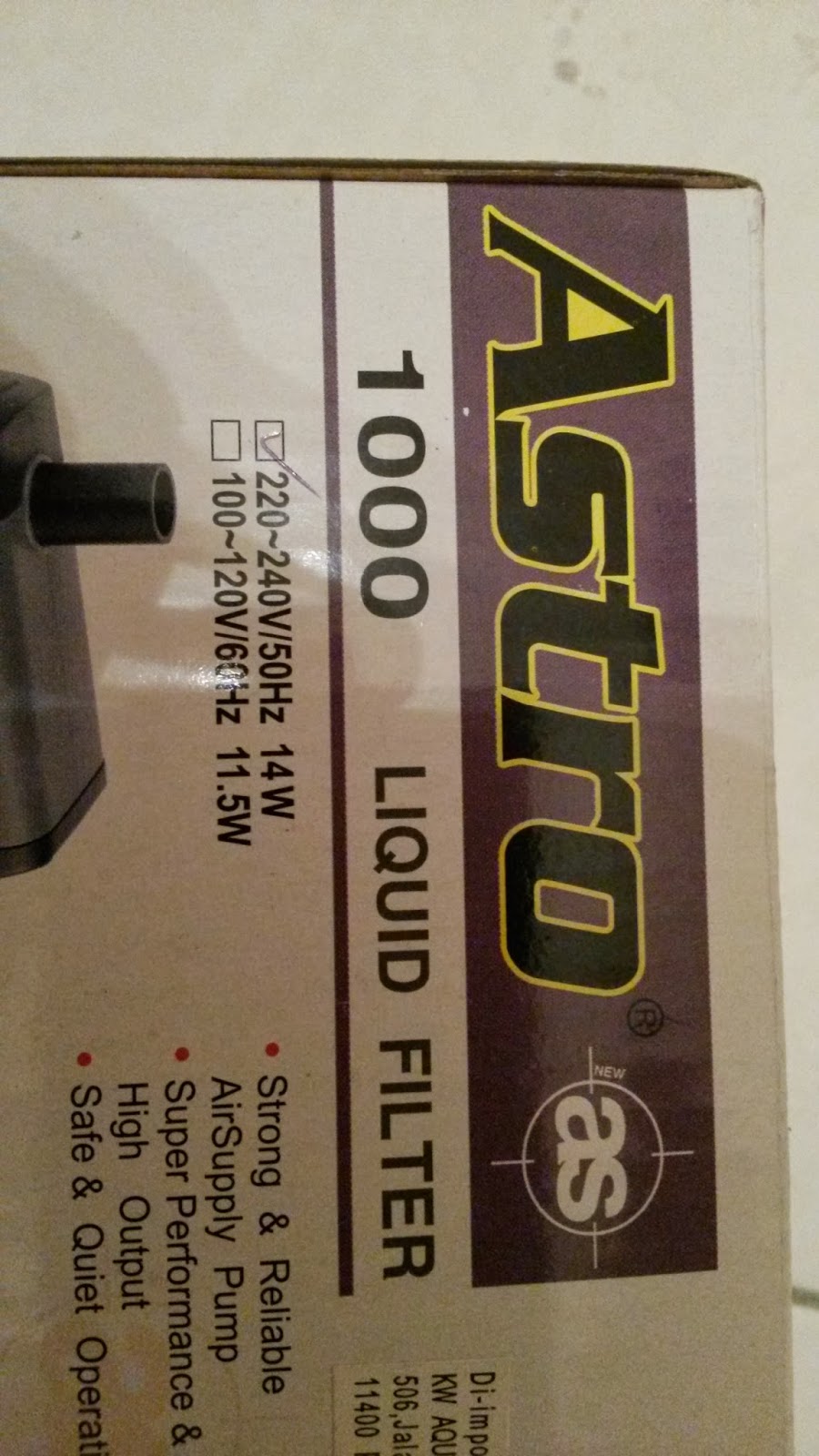 ASTRO AQUARIUM WATER PUMP