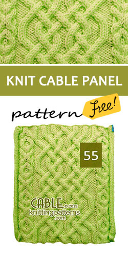 Knitted Cable Panel Pattern 55, its FREE. Advanced knitter and up.