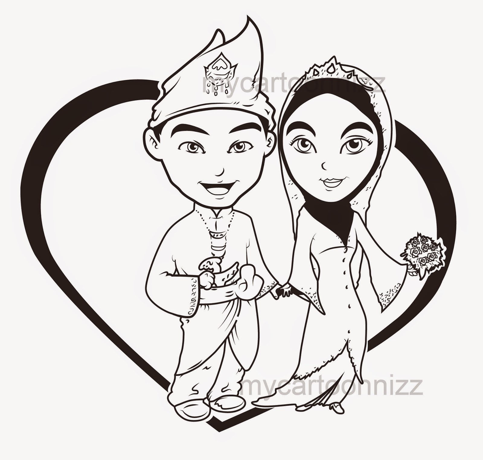 Mycartoonnizz Logo Soya Sejuk Pasangan Bahagia