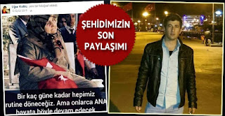 Şehidimizin son paylaşımı yürek yaktı gaziantepli şehit uğur kutku