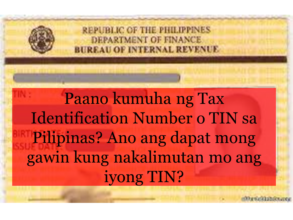 DO YOU HAVE TIN NUMBER? THIS IS HOW TO GET ONE, EVEN IF YOU ARE AN OFW