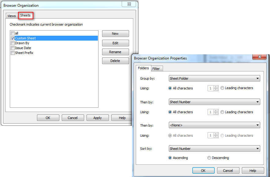 BIM Authoring Software Survey Project View Organisation (Revit Project