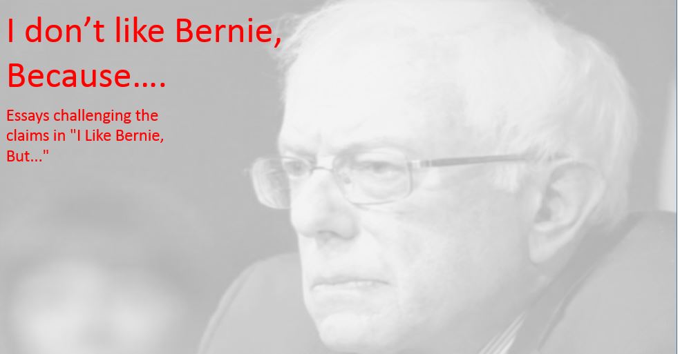 I Don't Like Bernie, Because....