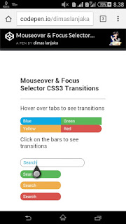 Mouseover  Focus Selector CSS3 Transitions Code HTML and CSS3