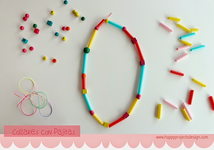 Manualidades: collar de pajitas
