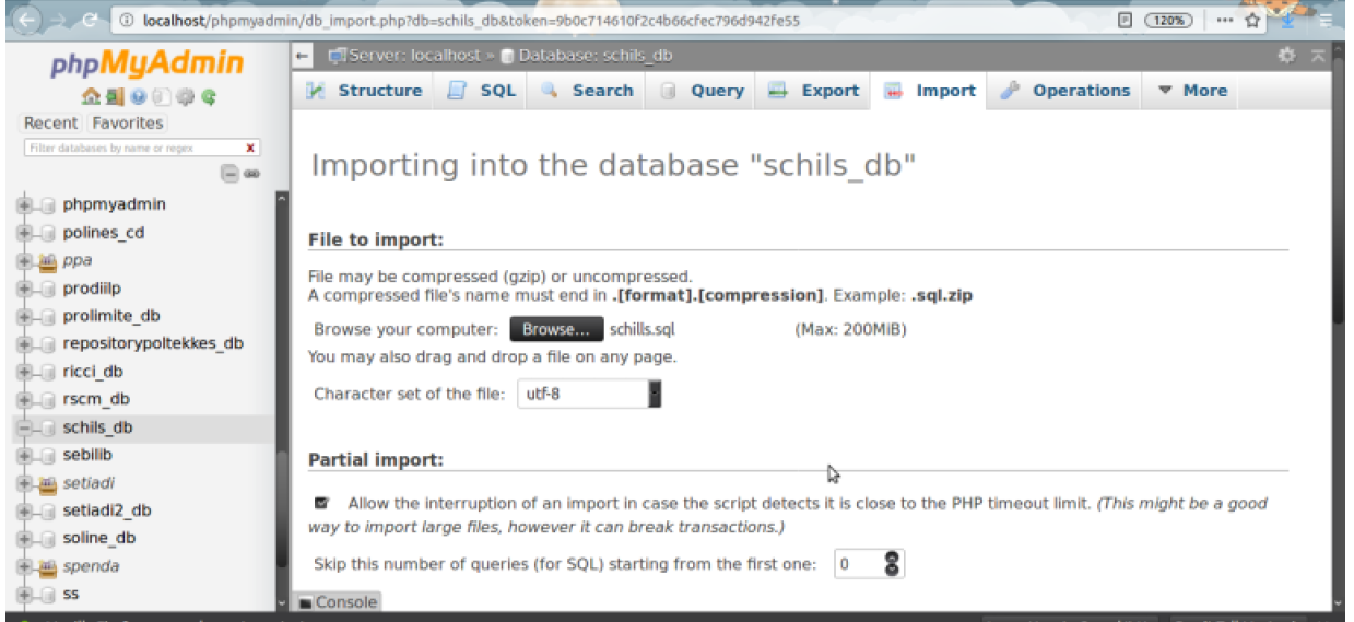 Localhost listing. Localhost listing