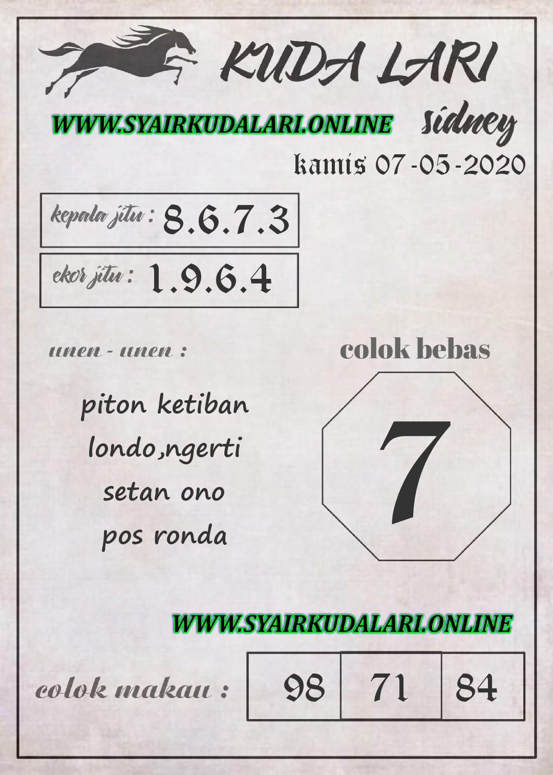 syair kuda lari syair kuda lari