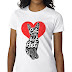 Camiseta Corazón Gato Tipografía Ref. 069