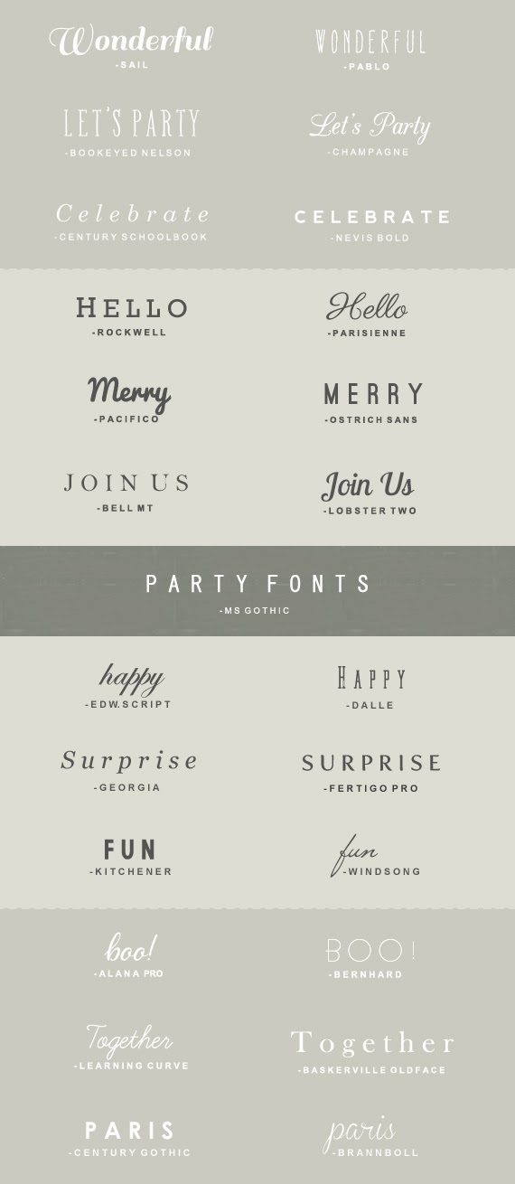 25 Free Font For Parties FONT BUNDLE