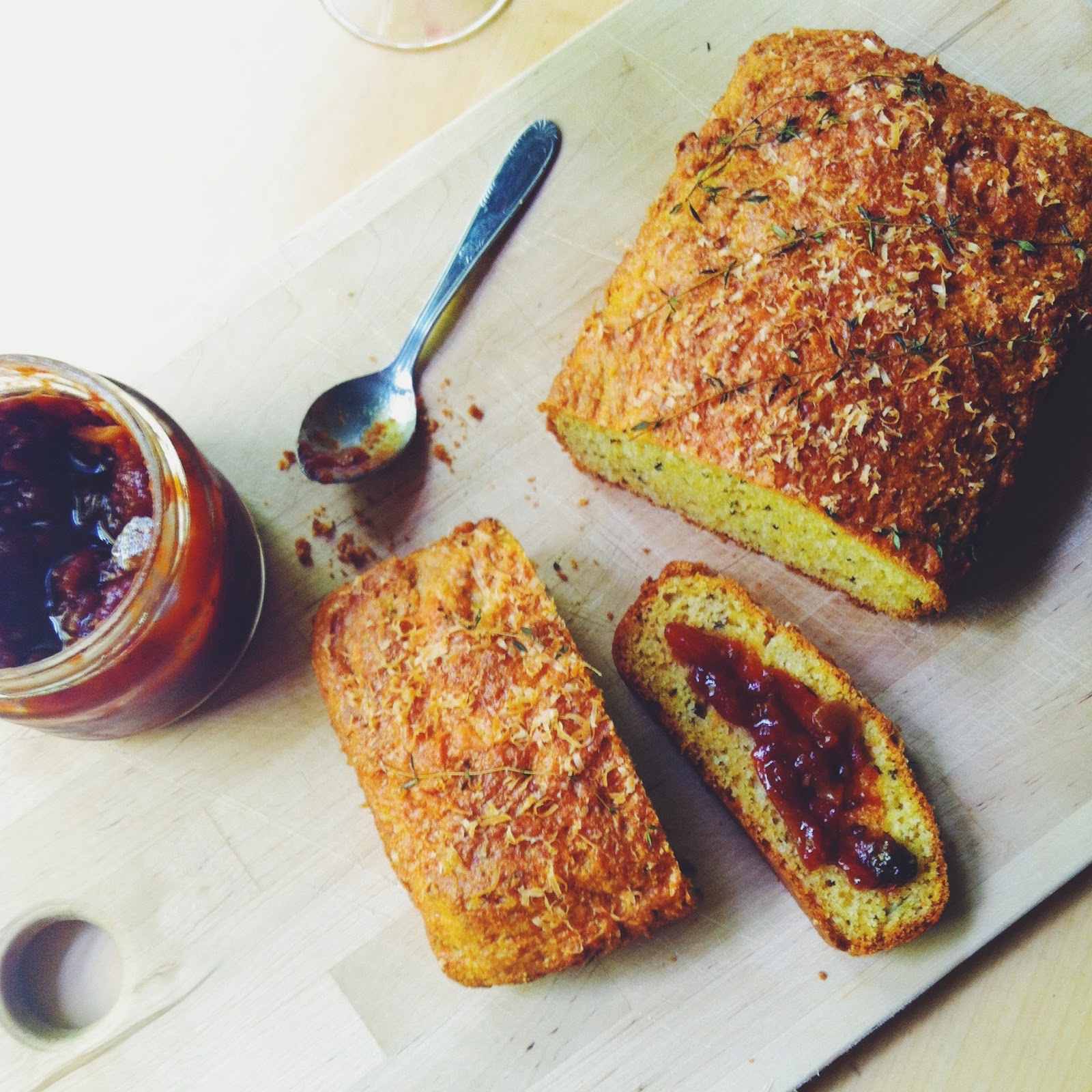 Alice Bakes a Cake Polenta loaf with rosemary, parmesan and olive oil