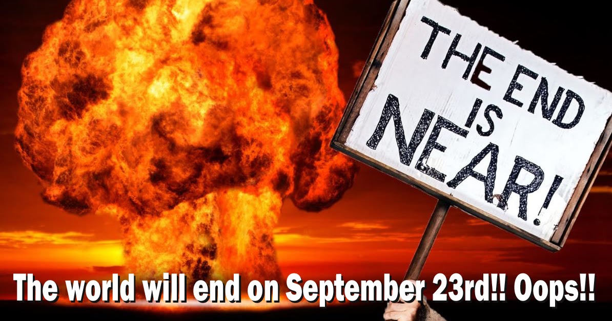 A Christfollower with a limp The world will end on September 23rd