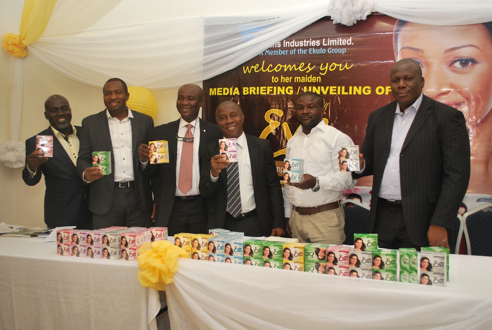 MEDIA BRIEFING/UNVEILING FOR EVE COMPLEXION SOAP THE REGENT HOTEL LAGOS.