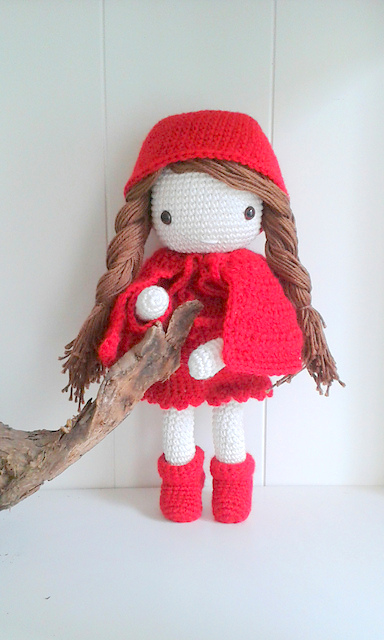 Crochet pattern amigurumi doll little red riding hood