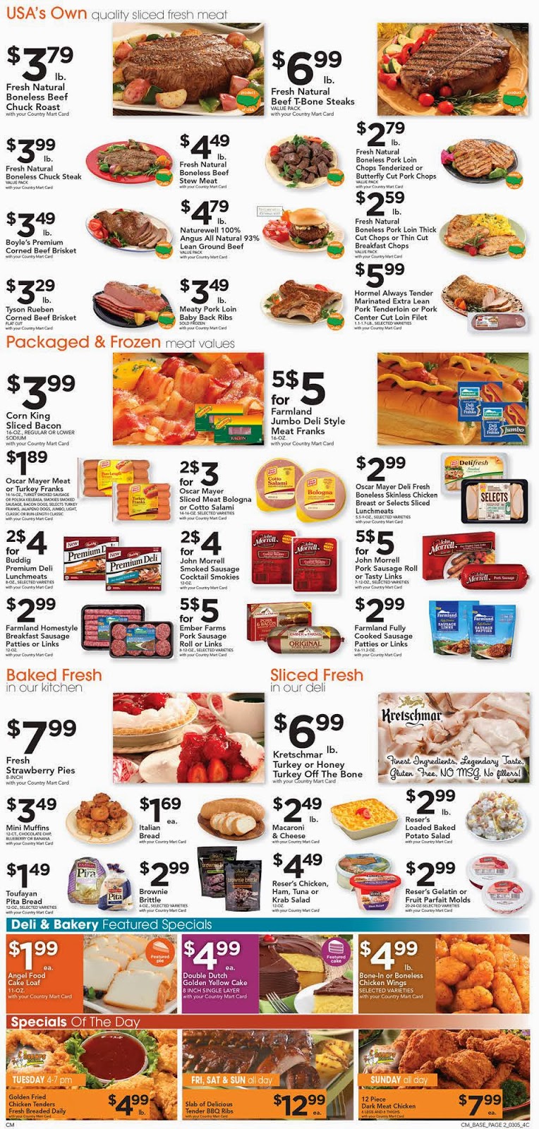 Mid America Live Country Mart Specials!
