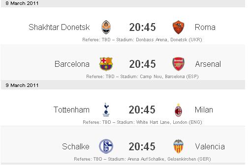 Jadwal Liga Champion 2011 | Si DUDUT